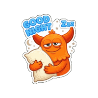 Sleepy Good Night Sticker by Momo & Tulus