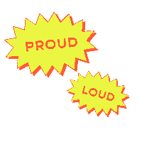 Omsom words proud loud omsom Sticker