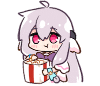 Eating Popcorn Sticker