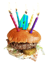 celebration birthday Sticker by 7boneburgerco