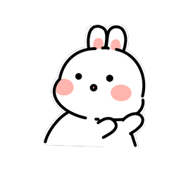 Scared Bunny Sticker