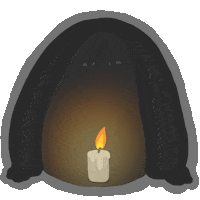 Night Candle Sticker