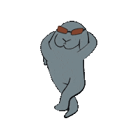 BunBea bunny rabbit glasses float Sticker