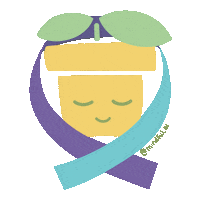 mindful_oz green yellow purple plant Sticker