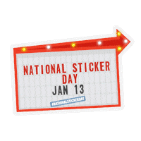January 13 National Sticker Day Sticker by StickerGiant