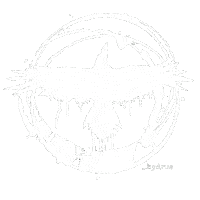 hydruspoetry logo white raven crow Sticker