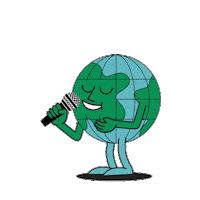 Earth Singing Sticker by Broadway Green Alliance