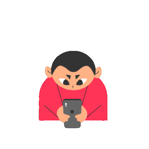 nathobn giphyupload like phone character Sticker