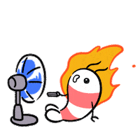 Burning Hot Summer Sticker by pikaole