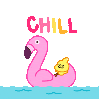 Chill Floating Sticker by DINOSALLY