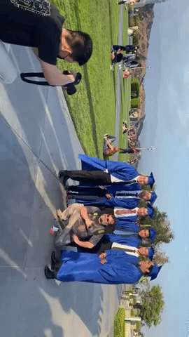 Jack Black Poses With Students During Graduation P