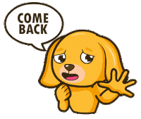 Come Back Help Sticker by KingPuppy