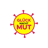 rot-stich corona covid19 gelb gluck Sticker