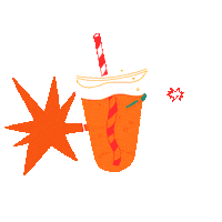 summer orange Sticker by Lobster Studio