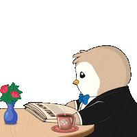 Read Breaking News Sticker by Pudgy Penguins