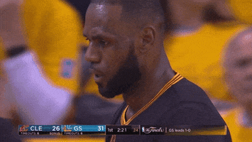 serious lebron james GIF by NBA