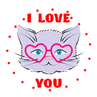 Cat Hearts Sticker