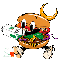 Burger Sticker by naknakmy