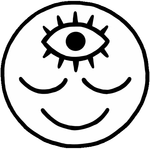 wokeface giphyupload smile black and white chill Sticker