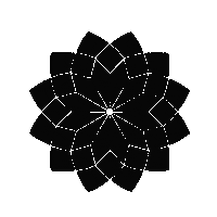 Omamstore flower star black and white mandala Sticker