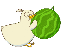 Chicken Watermelon Sticker by BadTimeStories
