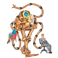 Robot Sticker by Lucca