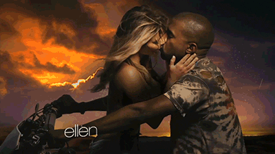 kissing kanye west GIF