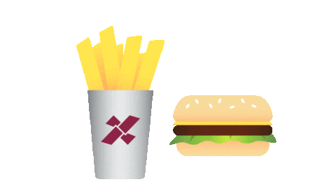 Burger Fries Sticker by LokerStudentUnion