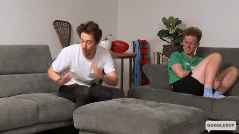 Watching Tv Running GIF by Gogglebox Australia
