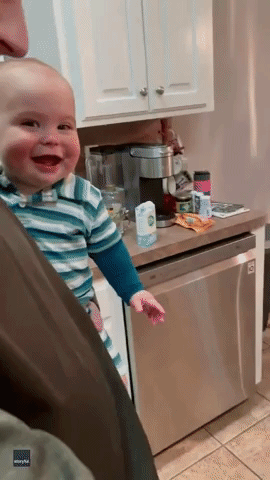 Baby Laughs Uncontrollably With His Dad