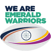 Rugby Ball Sticker by Emerald Warriors RFC