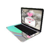 I Love U 3D Sticker