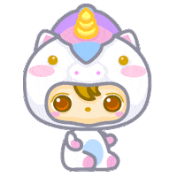 kiktoyz baby unicorn middlefinger quay Sticker