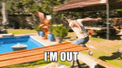 CNBCsocial bye jump pool jojo GIF