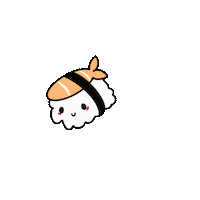 shafanrrmdhnti yummy sushi salmon Sticker