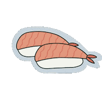 kpham21 sushi shrimp nigiri kpham Sticker