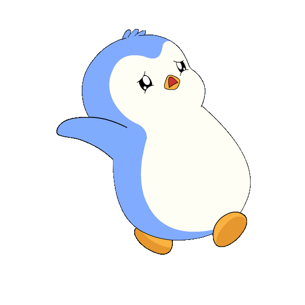 Oh No Running Sticker by Pudgy Penguins