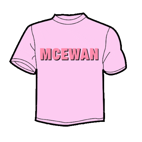 T-Shirt Pink Sticker by Jessie McEwan