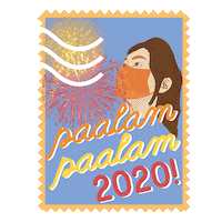 papeldeletras christmas 2020 mask 2021 Sticker