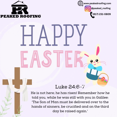 peakedroofing bunny easter happyeaster bibleverse GIF