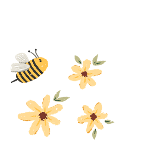 allofmetienda flower bee flores flor Sticker