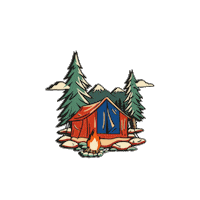 MakeMyTripIN fun chill camping mountains Sticker