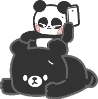 panda Sticker by Shiny bear