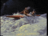 80S Kayaking GIF