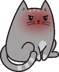 Angry Cat Sticker by Meowingtons