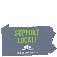 bridgecitybraces smile pa support local braces Sticker
