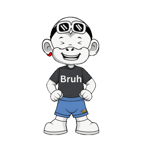 White Monkey Red Earring Sticker by Zhot