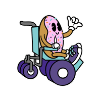 Donut Wheelchair Sticker by Parks Conservancy