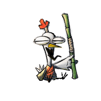 dracostudios chicken pollo boardgames pollos Sticker