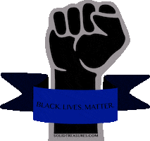 Black Lives Matter Racism Sticker by Solid Treasures